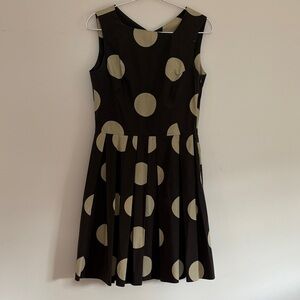 Sofie D'Hoore Brown and Cream Polka Dot Mini Dress